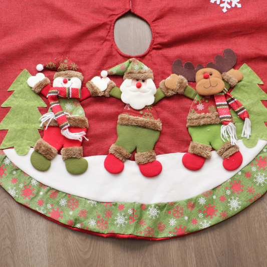 Pie de Árbol con Figuras Borde Verde