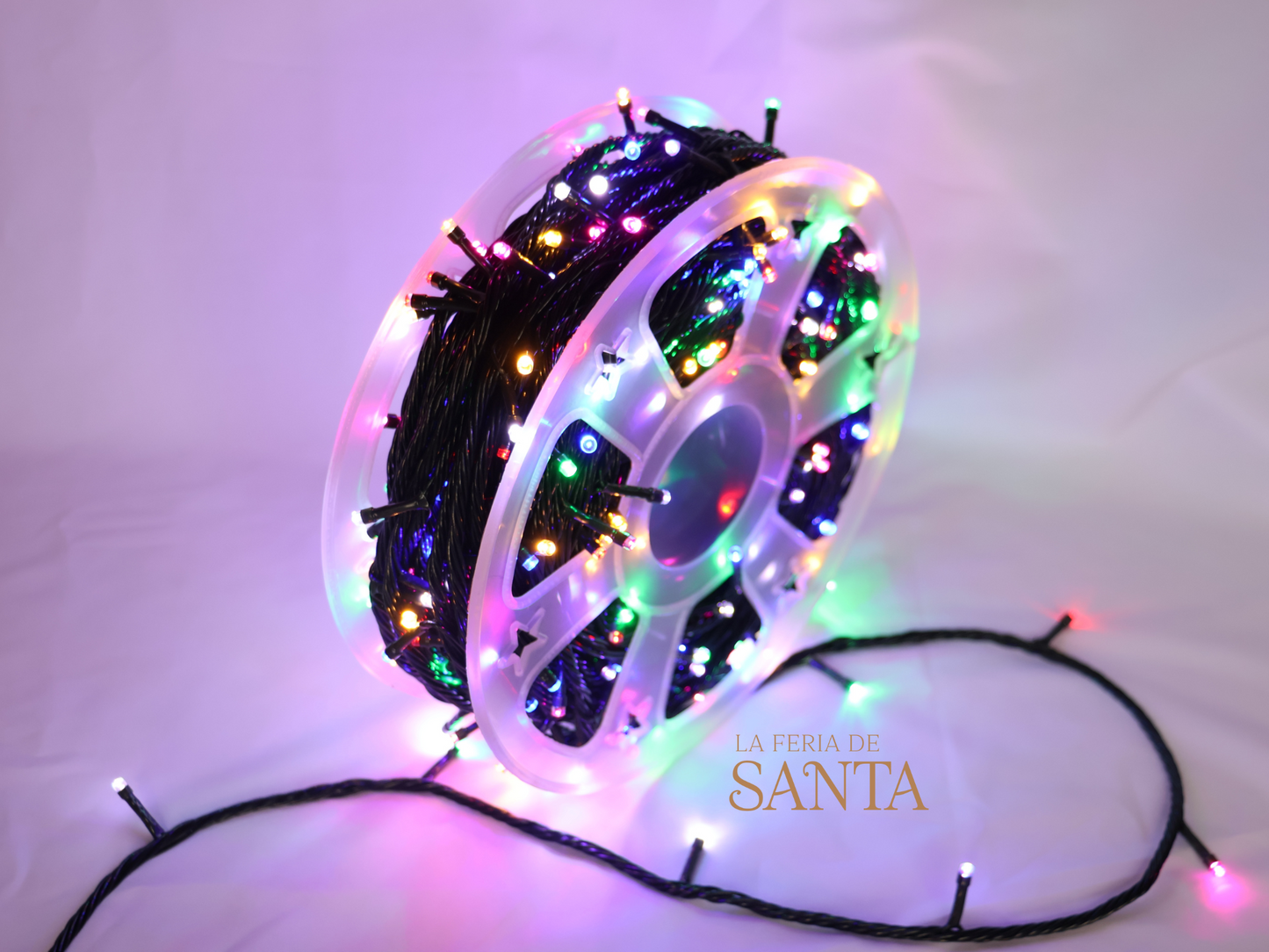 Extensión de 500 Luces LED con Carrete – 50 Metros
