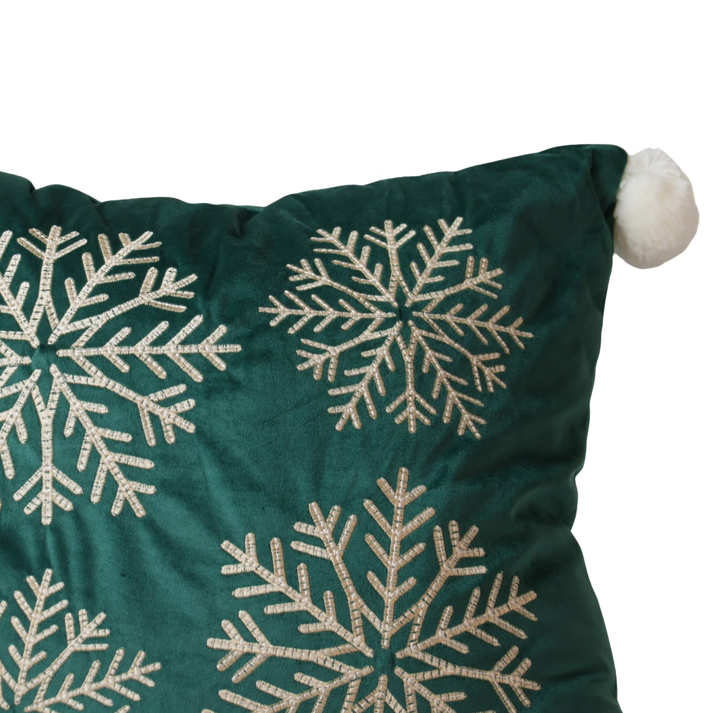 Cojín Snow Bordado Verde