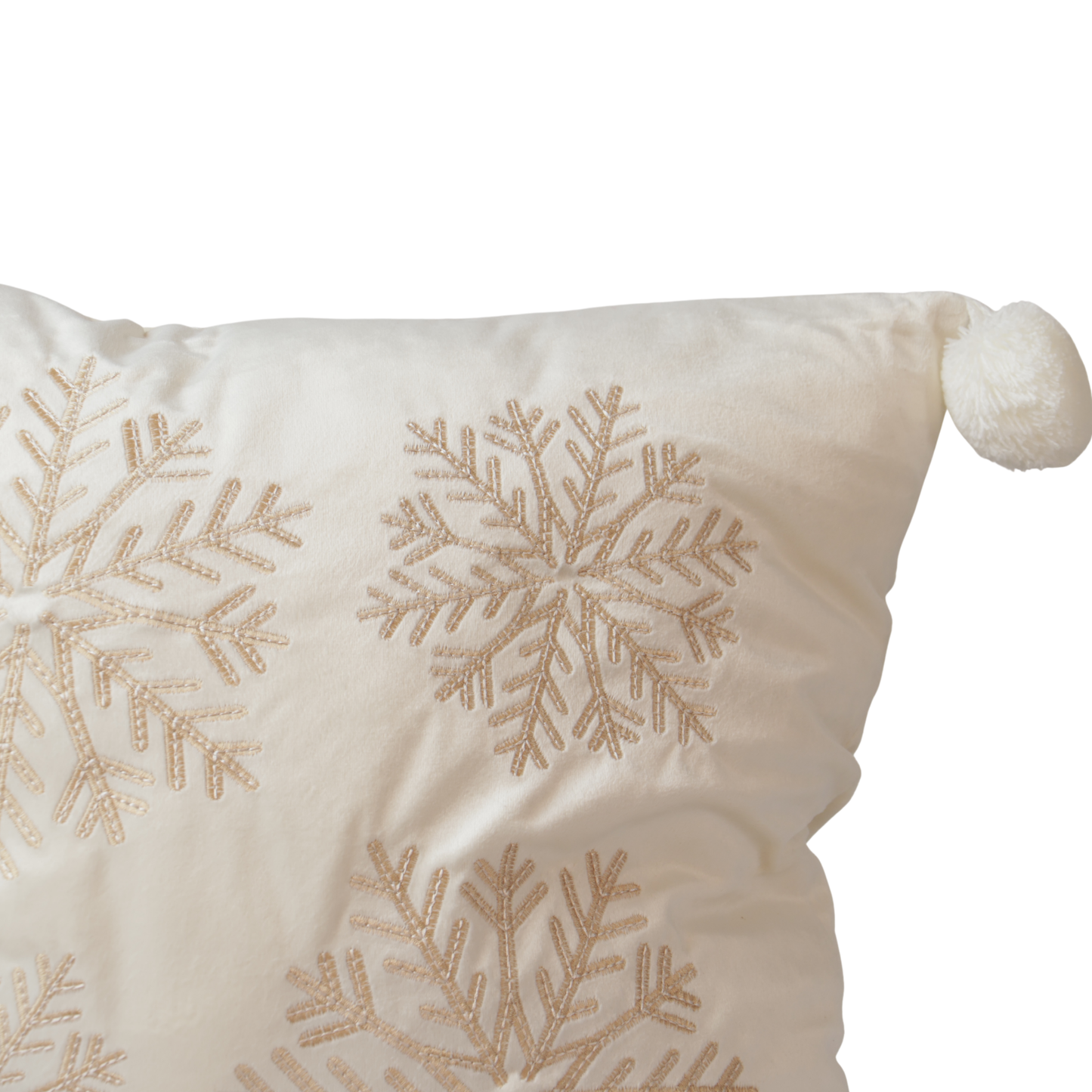 Cojín Snow Bordado Crema