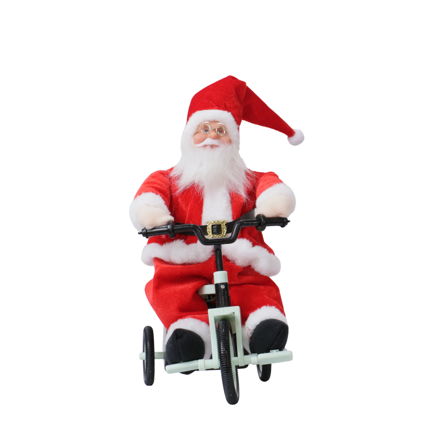 Papá Noel en Bicicleta con Movimiento
