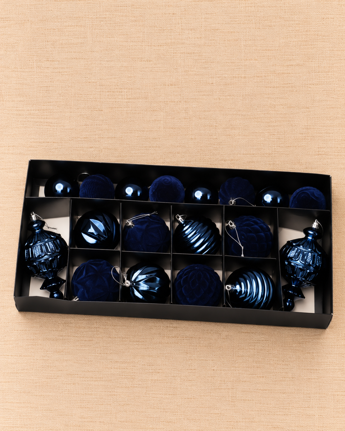 Set de Esferas Velvet Luxe — Azul Noche