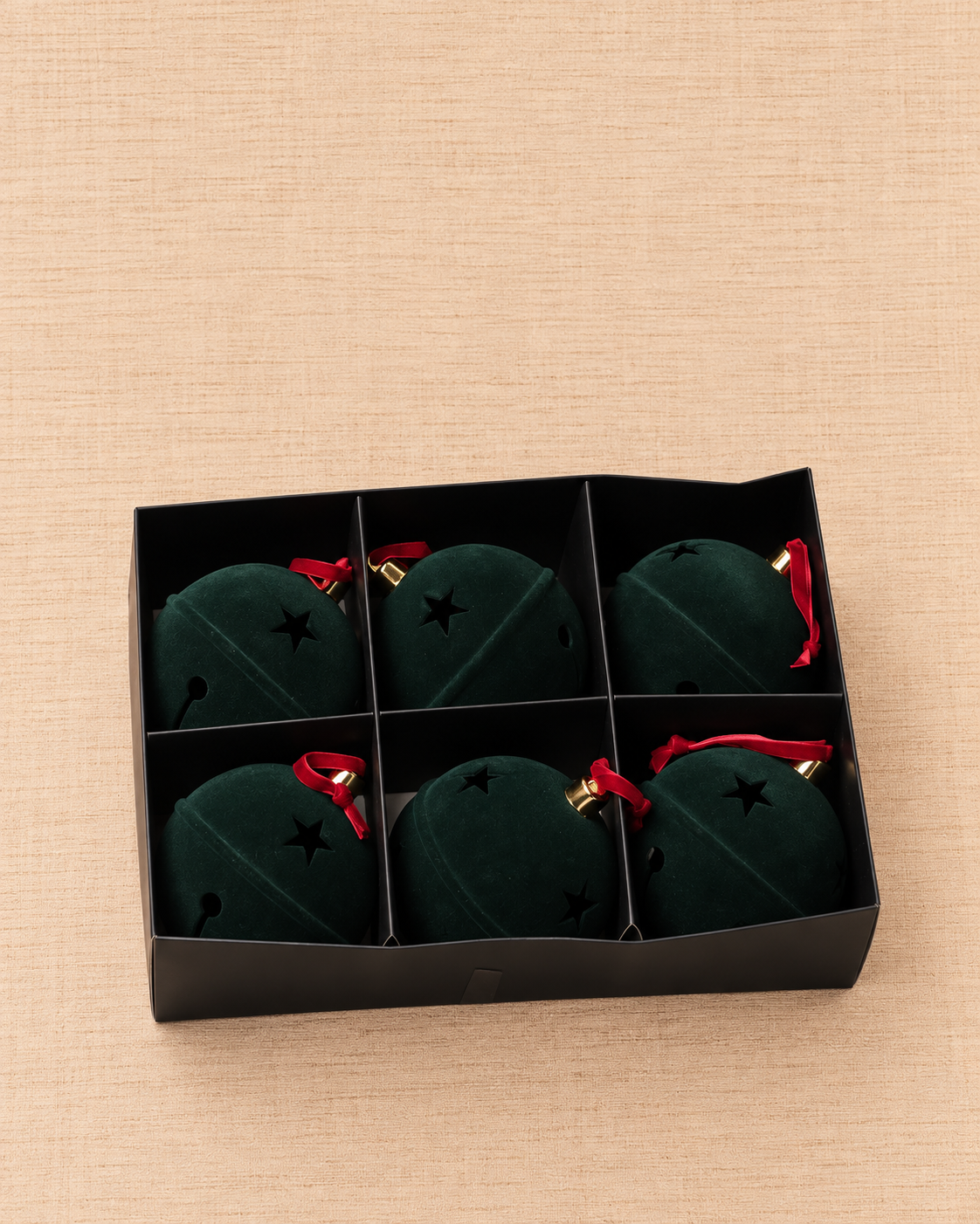 Set de Esferas Velvet Jingle — Verde Esmeralda