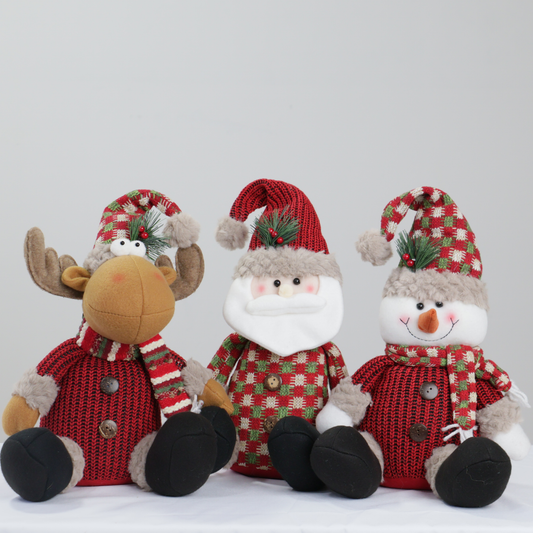 Muñecos Navideños Sentados