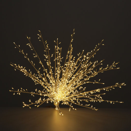 Esfera LED Destellos · 1.500 Luces · 50 Puntas · Cálida