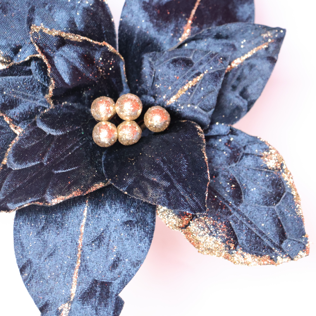 Poinsettia Azul Oscuro — 28 cm (12 pétalos) 2025-55