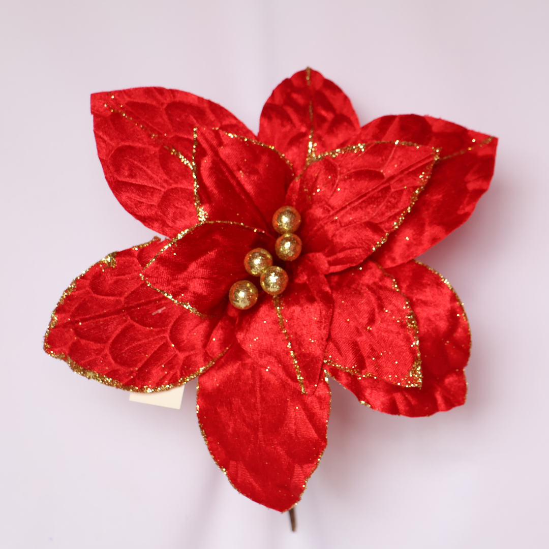 Poinsettia Rojo — 28 cm (12 pétalos) 2025-55