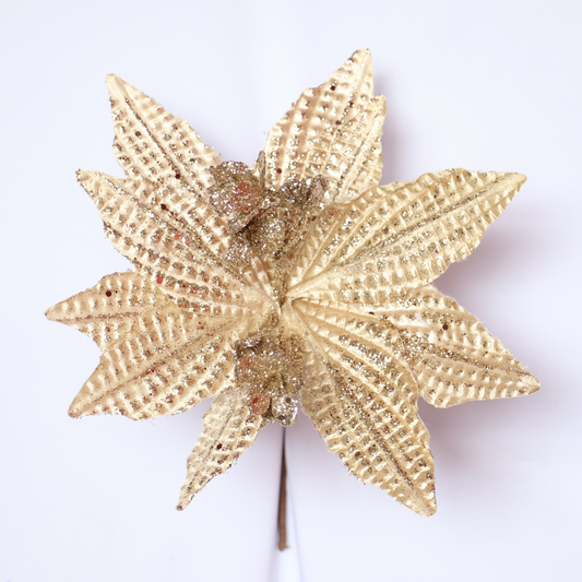 Poinsettia Dorada — 25 cm (10 pétalos) LY25-140