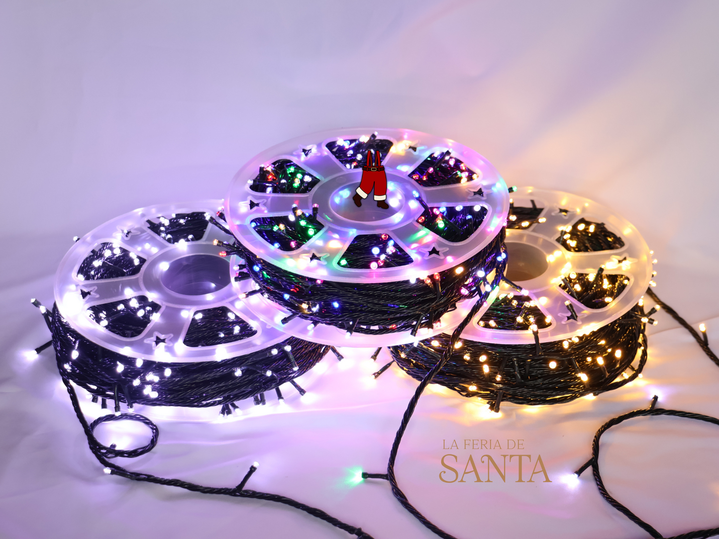 Extensión de 500 Luces LED con Carrete – 50 Metros