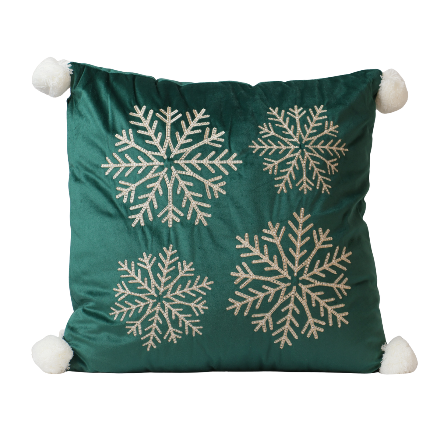 Cojín Snow Bordado Verde