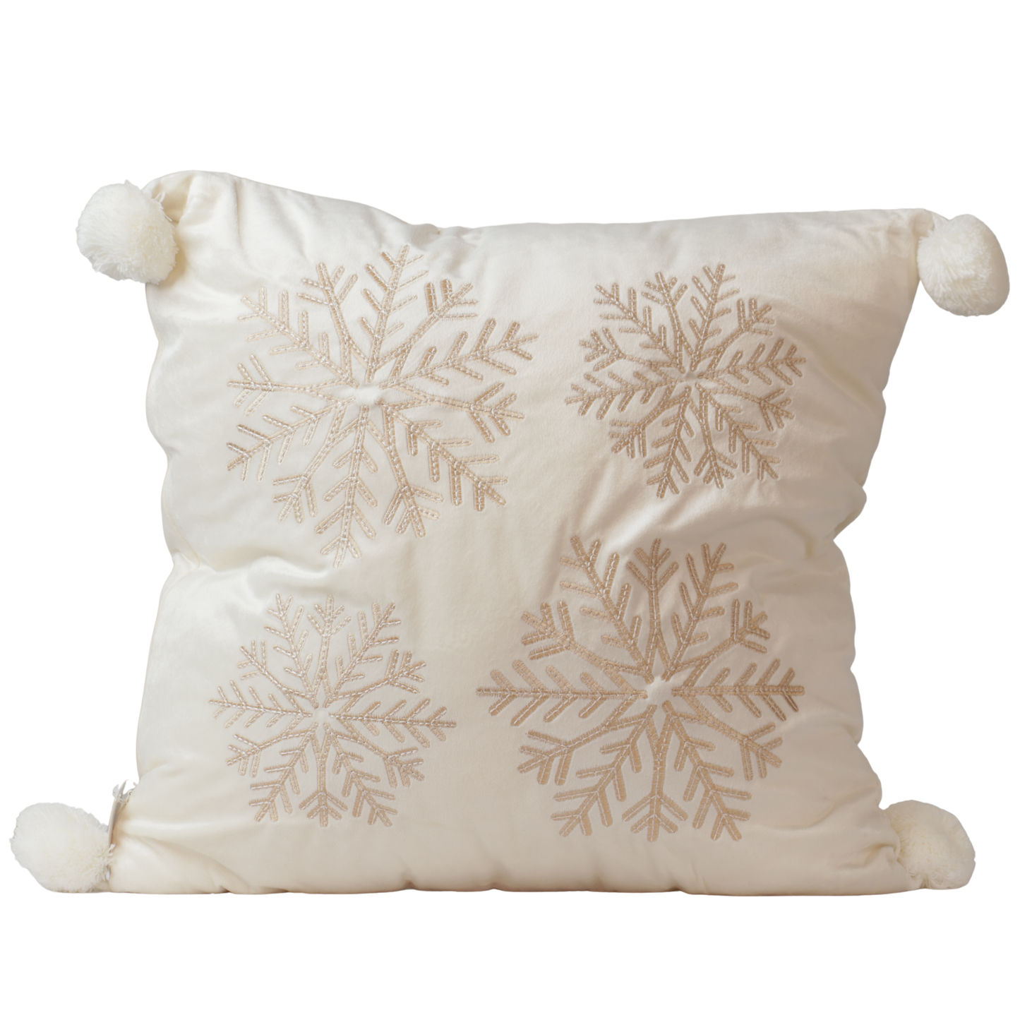 Cojín Snow Bordado Crema