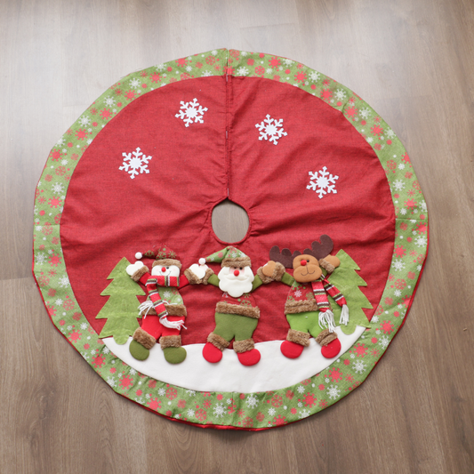 Pie de Árbol con Figuras Borde Verde