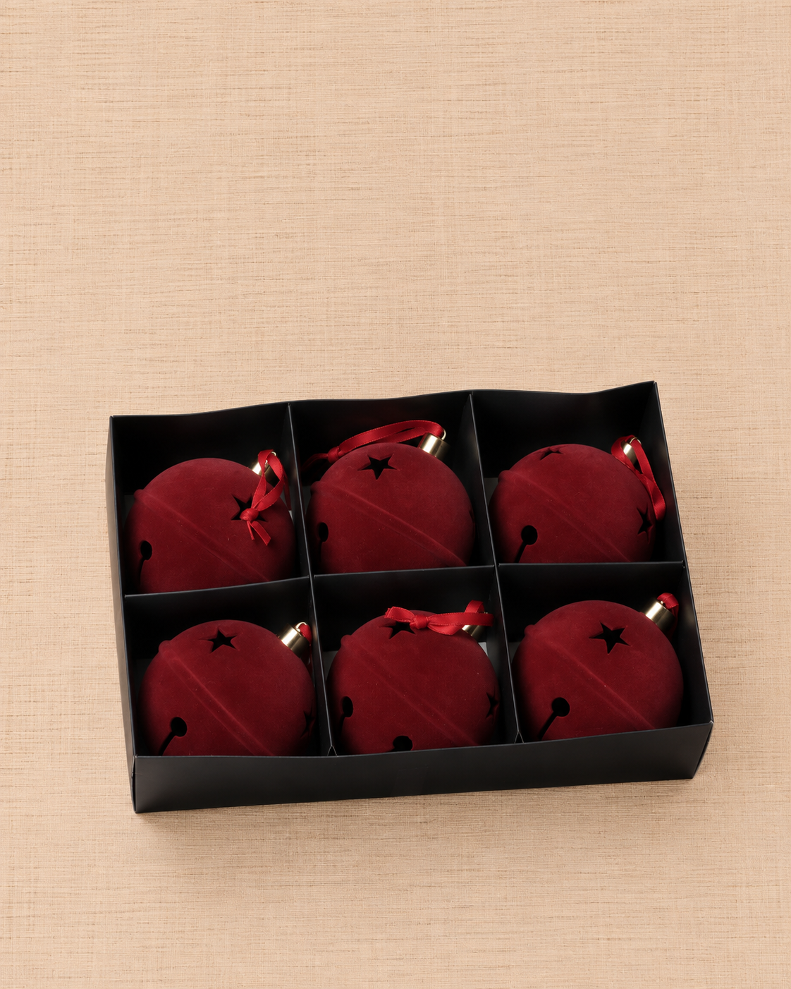 Set de Esferas Velvet Jingle — Burgundy