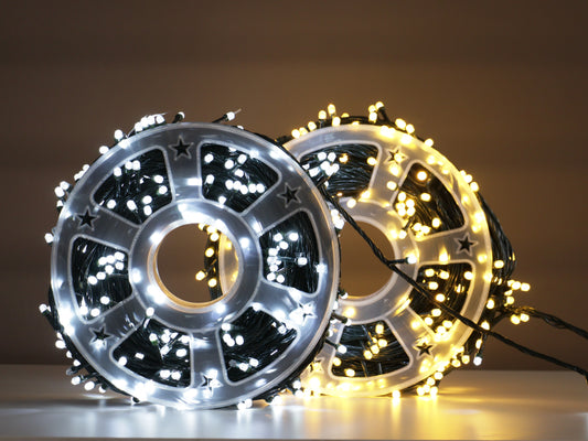 Extensión de 1.000 Luces LED Burbuja con Carrete – 100 Metros