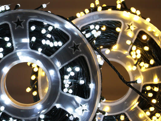 Extensión de 1.000 Luces LED Burbuja con Carrete – 100 Metros