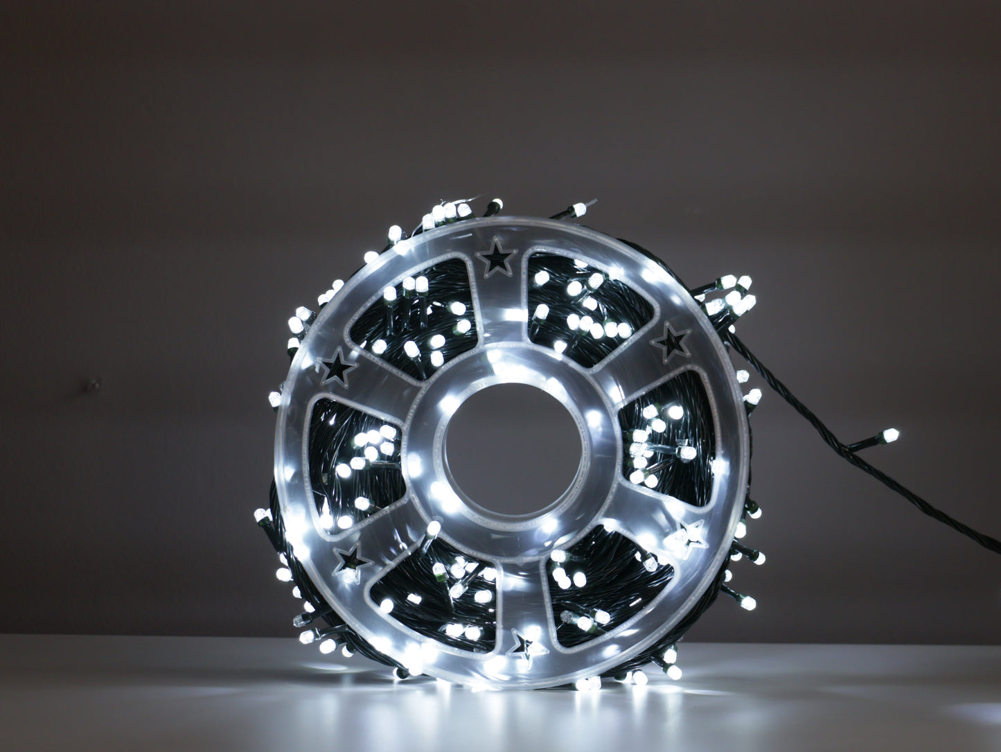 Extensión de 500 Luces LED Burbuja con Carrete – 50 Metros