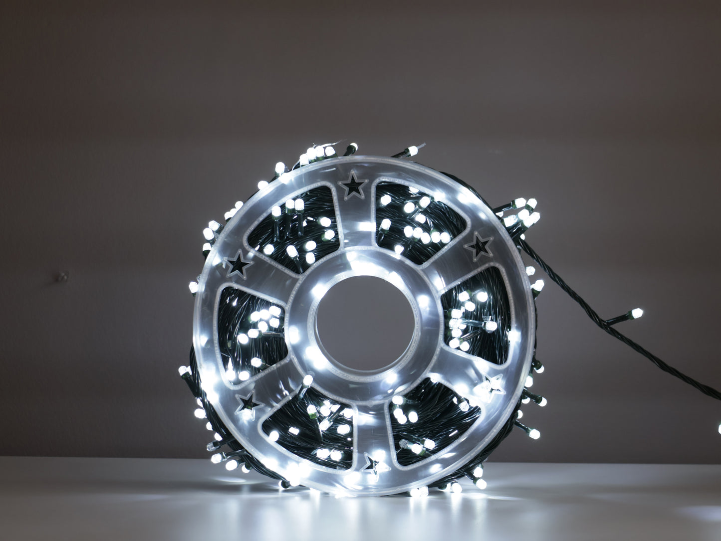 Extensión de 500 Luces LED Burbuja con Carrete – 50 Metros