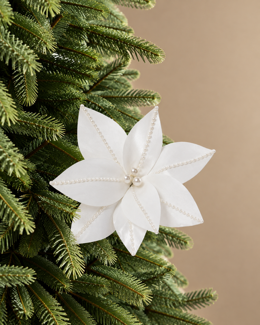 Poinsetia Perla — Blanca 25cm HL26-144