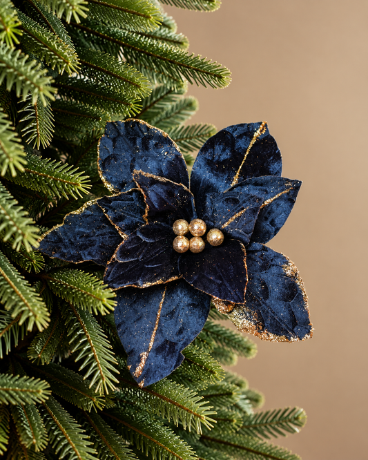 Poinsetia Azul Oscuro — 28 cm (12 pétalos) LF2025-55