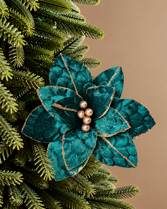Poinsetia Verde Esmeralda — 28 cm (12 pétalos) LF2025-55