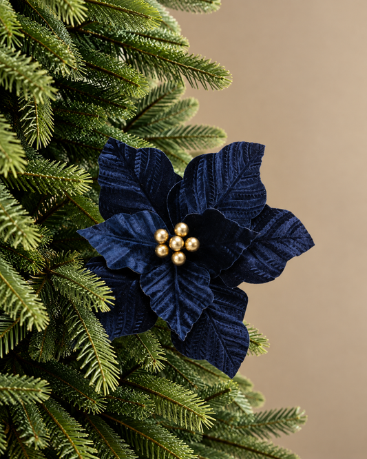 Poinsetia Velvet — Azul Noche 32cm HD26-298