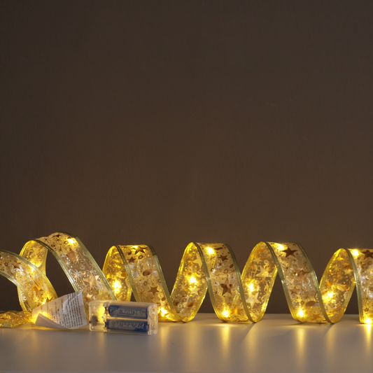 Cinta LED Dorada Cálida – 30 Luces