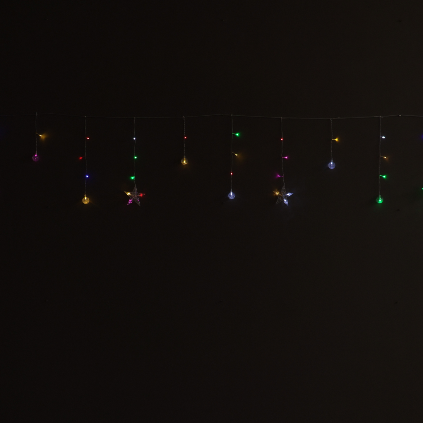 Cascada LED Perla y Estrellas – 60 Luces