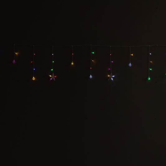 Cascada LED Perla y Estrellas – 60 Luces